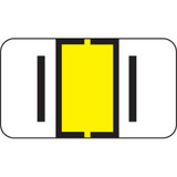 Jeter Alpha Labels, 7200-Series, 15/16 H x 1 5/8 W, Letter I, Yellow, 500/Roll