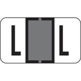 Jeter Alpha Labels, 7200-Series, 15/16 H x 1 5/8 W, Letter L, Gray, 500/Roll