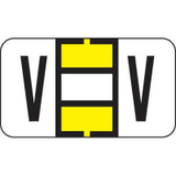 Jeter 7200 Series Labels Letter V 500/Roll