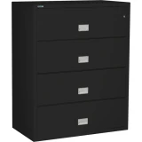 Phoenix LAT4W44CBL 44 inch wide lateral fireproof file cabinet in black finish