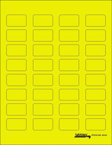 Tabbies Labels-U-Create Laser Labels, 1-1/2" x 7/8", Fluorescent Yellow, 320/Pk