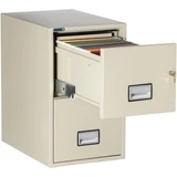 Phoenix LTR2W25 open drawer with letter-size hanging file folders