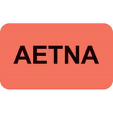 Insurance Provider Labels, AETNA, 7/8 H x 1-1/2 W, Fluorescent Red, 250/Roll
