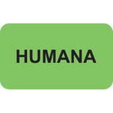 Insurance Provider Labels, Humana, 7/8 H x 1-1/2 W, Fluorescent Green, 250 per Roll