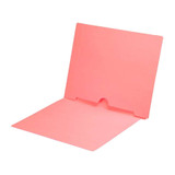 End Tab Pocket Folders, Full Inside Pocket, Letter, No Fastener, Pink, 50/Box