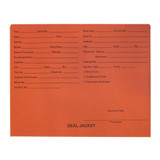 Orange Letter Size Auto Dealer Jacket with Front Printed, 11 pt Orange Stock, Packaged 100/box