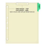 Chart Dividers, Side Tab, Position 1, Lab/Special Reports, Lt Green, 100/Box
