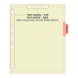 Chart Dividers, Side Tab, Position 3, Audiograms, Pink, 100/Box