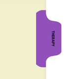 Chart Divider Tab, Position 4, Purple, Therapy, Pack/100
