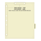 Chart Dividers, Side Tab, Position 5, Correspondence, Manila, 100/Box