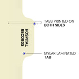 Chart Dividers, Side Tab, Position 6, Hospital Records, Manila, 100/Box
