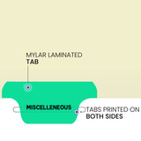 Chart Dividers, Bottom Tab, Position 4, Miscellaneous, Lt Green, 100/Box