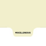 Chart Divider, Bottom Tab, Position 5, Clear, Miscellaneous, Pack/100