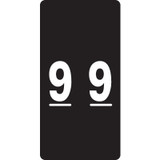 Smead Numeric Labels, LCC-Series, 2 H x 1 W, Number 9, Black, 250/Roll