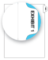 Exhibit 1–10 Legal Index Tabs (Uncollated) - Side Tab, Letter Size, 25/Pack