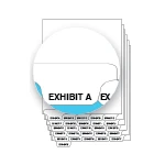 Alphabetical Index Dividers, Letter Size, Bottom Tab, Exhibit A-Z Set (SPB11EX-AC)