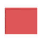 Kardex Numeric File Folders - 0 thru 9 Scale, Red, 2 Fasteners, 50/Box