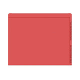 Kardex Numeric File Folders - 0 thru 9 Scale, Red, 2 Fasteners, 50/Box
