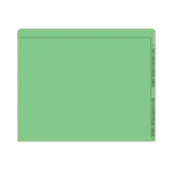 Kardex Folders, Numeric Right-Hand Scale, Letter Size, 2 Fasteners, Green, 50/BX