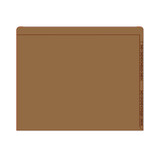 Kardex Folders, Numeric Right-Hand Scale, Letter Size, 1 Fastener, Brown, 50/BX