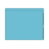 Kardex Folders, Numeric Right-Hand Scale, Letter Size, 1 Fastener, Blue, 50/BX