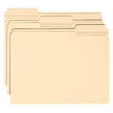 Smead File Folders, Letter Size, Reinforced 1/3-Cut Tab, 1 Fastener, Manila, 50/Box