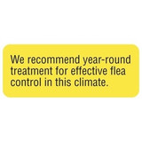 Veterinary Medication Labels, Flea Control, 2 1/4 W x 7/8 H, Fl. Yellow, 420/Roll