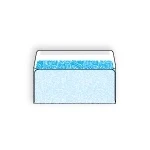 #10 Envelopes, Side Seam w/ Extended Flap (4 1/8 x 9 1/2) 24lb White, Blue Security Tint, 500/BX