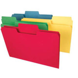 Smead SuperTab File Folders, 1/3-Cut Tab, Legal Size, 14 Point, Assorted Colors, 50/Box