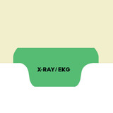 "X-Ray/EKG" - Bottom Tab Fileback Divider with Fastener - Position 4 - Green