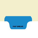 "Pap Smear" - Bottom Tab Fileback Divider with Fastener - Position 7 - Blue - Zoom