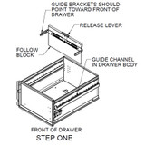 Set of 4 Follower Blocker for Letter-Size File Cabinets