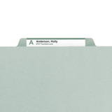 Smead Pressboard Folders, Legal Size, Gray/Green, 2" Expansion, 1/3-Cut Tab, 25/Box