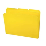 Smead Poly File Folders – Yellow, Letter Size, 1/3-Cut Tabs, 24/Box