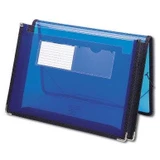Smead Poly Wallet – Blue, 2-1/4" Expansion, Flap and Cord Closure, Letter Size