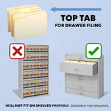 Top tab file folders are designed for drawer filing rather than shelf filing