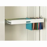 Pull-out hanging file frame extended from a Phoenix 507 Fire Fighter safe