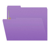Lavender File Folders, Letter Size, 1/3-Cut Top Tabs, 2 Fasteners, 11 pt, 50/Box (S-30503-LAV-13)