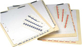 Tabbies Alphabetical Exhibit Index Tabs, U-Z, 1" Tabs, Red, 250 Tabs Per Box