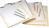 Tabbies Alphabetical Exhibit Index Tabs, 1" Tabs, Red, 250 Tabs Per Box