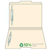 File Folders, Letter Size, Reinforced 1/3-Cut Tab [Center], 2 Fasteners, Manila, 50/Box