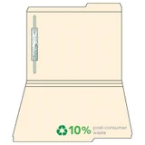 File Folders, Letter Size, Reinforced 1/3-Cut Tab [Right], 1 Fastener, Manila, 50/Box