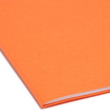 Smead Orange File Folders, 1/3-Cut Top Tab (Double Ply), Letter Size, 100/Box (12534)