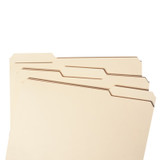 File Folders, Legal Size, Reinforced 1/3-Cut Tab, Manila, 100/Box