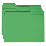 File Folders, Letter Size, Green, 1/3-Cut Tab, 100/Box (21123)