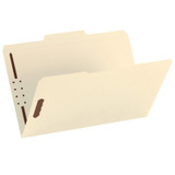 File Folders, Legal Size, Reinforced 1/3-Cut Tab, 2 Fasteners, Manila, 50/Box