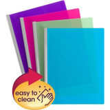 Smead poly report covers with sliding bar assorted colors durable tear and water resistant poly material easy to clean