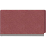 Dark Red end tab pressboard fastener folder closed front view legal size heavy duty file folder