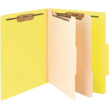 Smead Classification File Folders, 2 Dividers, 2" Expansion, Letter Size, Yellow, 10/Box