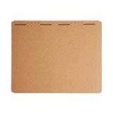 Open Smead legal size kraft fastener folder showing two 2-inch prong fasteners in positions 1 and 3.
